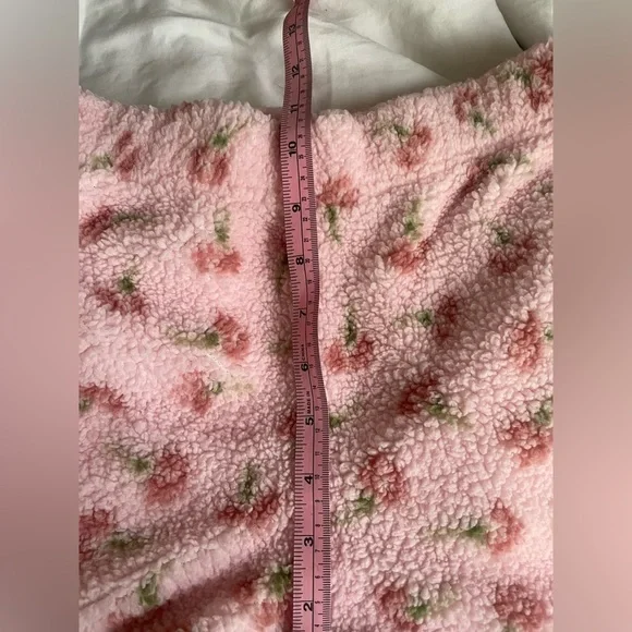 Ruby and Jewell Pink Floral Plush Cozy Pajama Pants - Picture 4 of 9